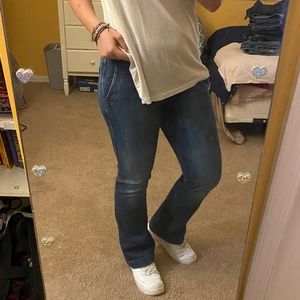 Dark Wash Boot-Cut Jeans